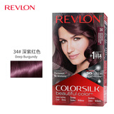 露华浓丽然3D染发剂 女士染发膏无刺激不伤发可盖白头发染发霜黑色锁色 34号深紫红色