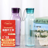 乐扣乐扣（LOCK&LOCK）运动塑料水杯学生杯便携随手带杯子两件套550ml*2 HLC644S601