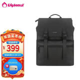 Diplomat外交官双肩包商务背包出差大容量通勤电脑背包轻便书包DB-2713L 黑色【商家仓发货】 大包