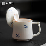 心遇礼羊脂玉白瓷泡茶杯陶瓷办公水杯子女士伴手礼退休生日礼物男士老师