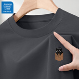 JEANSWEST LIFE真维斯短袖男t恤纯棉简约猫咪男生半袖夏季柔软亲肤百搭男款上衣