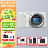 索尼（SONY）ZV-E10L 半画幅微单相机 美肤拍照 精准对焦 VLOG APS-C画幅  zve10 ZV-10 白色ZV-E10单机 官方标配