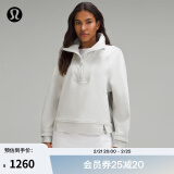 lululemon丨Plush Fleece 女士拉绒半拉链烟囱领卫衣 LW3HOJS 蒸汽灰 XS /4