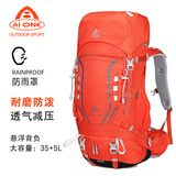 艾王专业登山包男女大容量牛津布背包户外徙步40升超轻量化旅行双肩包 橙色（三代款） 40L