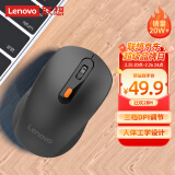 联想（Lenovo） 无线蓝牙双模鼠标 便携办公鼠标 人体工程学设计 适用台式机一体机笔记本平板 Howard黑色