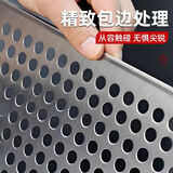 左然特厚包边阳台防护网304不锈钢防盗网防盗窗阳台防漏网冲孔板网格 特厚双压边【安全设计】超耐用 超厚双包边【长100厘米*50厘米】