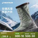 迪卡侬（DECATHLON）靴子男户外保暖加厚东北雪地靴男防水马丁靴子男士棉鞋男SH100 卡其灰（建议比平时拍大一码） 45_男款