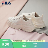 斐乐（FILA）女鞋帆布鞋LAVA胖胖底厚高底增鞋板鞋帆布鞋休闲鞋 奶白-GD 38.5