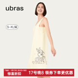 ubras【特卖】迪士尼联名云棉背心裙家居服女透气睡衣女睡裙女 奶酪黄色 S