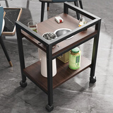 姗姗木艺茶水柜茶几茶桌边几麻将桌小桌子茶台置物架棋牌室可移动茶水架子