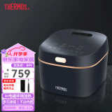 膳魔师（THERMOS） 电饭煲3L多模式触屏防粘涂层内胆家用智能电饭锅EHA-4136E紫灰色