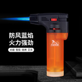 LUBINSKI雪茄打火机喷火枪防风创意迷你打火机耐用单火充气火机喷枪点烟器 橙色 1个