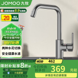 九牧（JOMOO）厨房水龙头7字型枪灰龙头360度可旋转高挑水龙头33186-205/HBS-Z