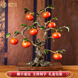 铜之祥柿柿如意全铜摆件工艺品家居客厅电视酒柜装饰品办公室乔迁新居礼 定制专拍 联系客服事事顺心 默认