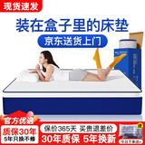 海马简艾蓝色记忆棉压缩盒子卷包床垫席梦思床垫独立弹簧家用乳胶软硬酒店 B护脊款(厚度21cm)稍硬+硬感绵 1800*2000