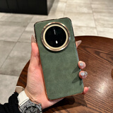 踏朵适用于华为mate70pro+手机壳皮质翻毛皮mate80promax新款金属镜头mate60pro+高级感mate50男女防摔 祖母绿-金属相框-电镀羊巴皮 华为Mate 70Pro