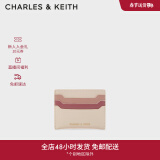 CHARLES&KEITH包包女包简约拼色饰女士卡包女生日礼物CK6-50680739-2 浅粉色