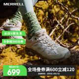 迈乐（Merrell）官方店男女款户外登山徒步鞋减震MOAB 3迈越者轻量防滑耐磨透气 J035894白灰米（女） 37