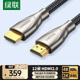 绿联 HDMI线2.0版 4K60Hz 2K144Hz高清线 电脑主机顶盒连接电视显示器投影仪视频数据连接线12米50113