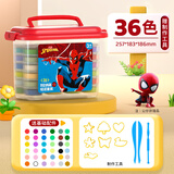 迪士尼（Disney）36色超轻粘土 学生彩泥橡皮泥套装 儿童手工DIY玩具 安全无异味轻泥黏土蜘蛛侠蜘蛛侠【开学文具】