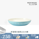 WEDGWOOD欢愉假日餐碗陶瓷饭碗实用面碗中式米饭碗家用碗 欢愉假日蓝色22cm碗 1头