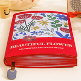 左蒂 笔记本本子花卉记事本加厚本子简约笔记本文具带吊坠日记本手账本高颜值办公记事本可定制logo