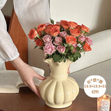 范爷家 法式中古陶瓷花瓶高级感ins风插花花器装饰品客厅玄关摆件