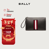 巴利(BALLY)新年礼物男包皮革条纹手拿包手抓包信封包6302464