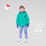 保姆鹅 儿童羽绒服宝宝双面羽绒服加厚小童短款耐污羽绒外套[NM2272] 高尔夫绿 130