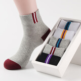 纤足依品10双装袜子男秋冬厚款中筒袜 吸汗防臭中腰长袜四季透气运动袜 拼色中筒混色 均码 5双装