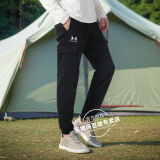 安德玛（Under Armour）官网男裤 2025春季新款运动裤跑步健身训练裤户外时尚休闲裤长裤 1380376-001/弹性腰带/舒适穿着 L/175/84A  L