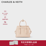 CHARLES&KEITH插带兔耳托特包手提斜挎包婚包包女包生日礼物新年礼CK2-50781362 Nude肉色 M