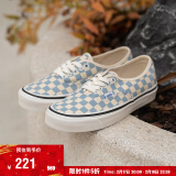 VANS范斯官方 Authentic 44 DX奶蓝棋盘格安纳海姆男女帆布鞋低帮 蓝白棋盘格 34.5