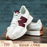 NEW BALANCE NB327 官方休闲鞋女鞋复古舒适轻便百搭酒红色WS327KA运动鞋 灰色/米白/酒红 WS327KA 37 (脚长23.5cm)