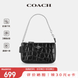 蔻驰（COACH）【品牌直供】女士多用腋下包手拿Nolita19麻将包送女友礼物 CN382SVBK黑色