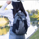 杉木山装户外超轻皮肤包女夏季轻便折叠双肩包便携运动背包轻薄旅行登山包 灰/黑色-蜘蛛25升