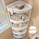 慕亚（MUYA）浴室置物架卫生间三角多层收纳架子落地洗澡间厕所转角脸盆架