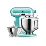 KitchenAid（凯膳怡）【政府补贴】厨师机家用进口5QT双碗和面揉面一体机多功能搅拌机 水光蓝 5KSM165PSCAQ