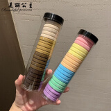 美丽公主 20条高弹力耐用无缝发绳韩国头绳不勒头发橡皮筋发圈皮筋女扎头 13#冰淇淋+咖色