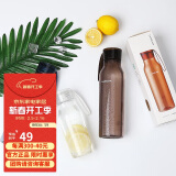 乐扣乐扣（LOCK&LOCK）Tritan塑料杯ECO BOTTLE便携男女式小口杯子棕色550ML ABF644BRW