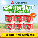 屯河中粮新疆内蒙番茄丁西红柿块意面酱轻食低脂佐餐应急囤货番茄罐头 203g*12罐【24年9月产】非礼盒