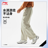 李宁户外CF溯丨防泼水伞兵裤运动裤25秋冬季户外工装裤直筒男休闲裤 【拒水防泼】伞兵裤溶石灰227-1 L