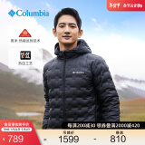 Columbia哥伦比亚户外情侣修身650蓬鸭绒热压银点保暖羽绒服WE0954 010 石墨黑（男女同款） L (180/100A) (180/100A)