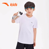 安踏（ANTA）大童短袖T恤秋季官方旗舰冰丝速干2025新款6-16岁男大童装 白色 165