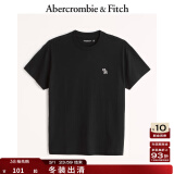 ABERCROMBIE & FITCH男装女装情侣装春秋经典小麋鹿宽松短袖黑色多色T恤KI124-9135 黑色 M  (180/100A)