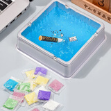 侑家良品 带底座一次性烟灰缸自带灭烟沙酒店防飞灰神器烟缸凝胶30套