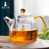 一品工坊耐高温可明火玻璃茶壶大号烧水壶煮茶壶电陶炉泡茶壶玻璃茶具套装 宋韵壶（蒸煮一体内胆）1000ml