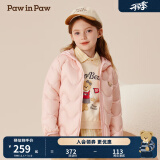 PawinPaw【三防】卡通小熊童装2024年秋冬新款男女童保暖羽绒服舒适防风 Pink粉红色/25 110 cm 充绒量46.8g