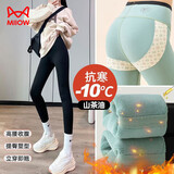 猫人加绒鲨鱼裤女秋冬加厚2025新款高腰收腹山茶花润肤外穿瑜伽打底裤