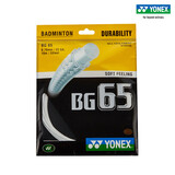 YONEX 尤尼克斯羽毛球拍线耐打高弹性BG进攻型专业训练控球子母线 BG65白色【耐打型】特殊编织